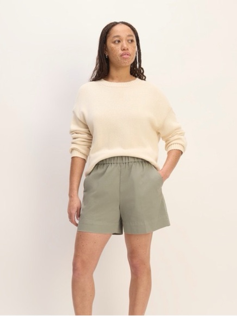 Everlane Olive Easy Shorts